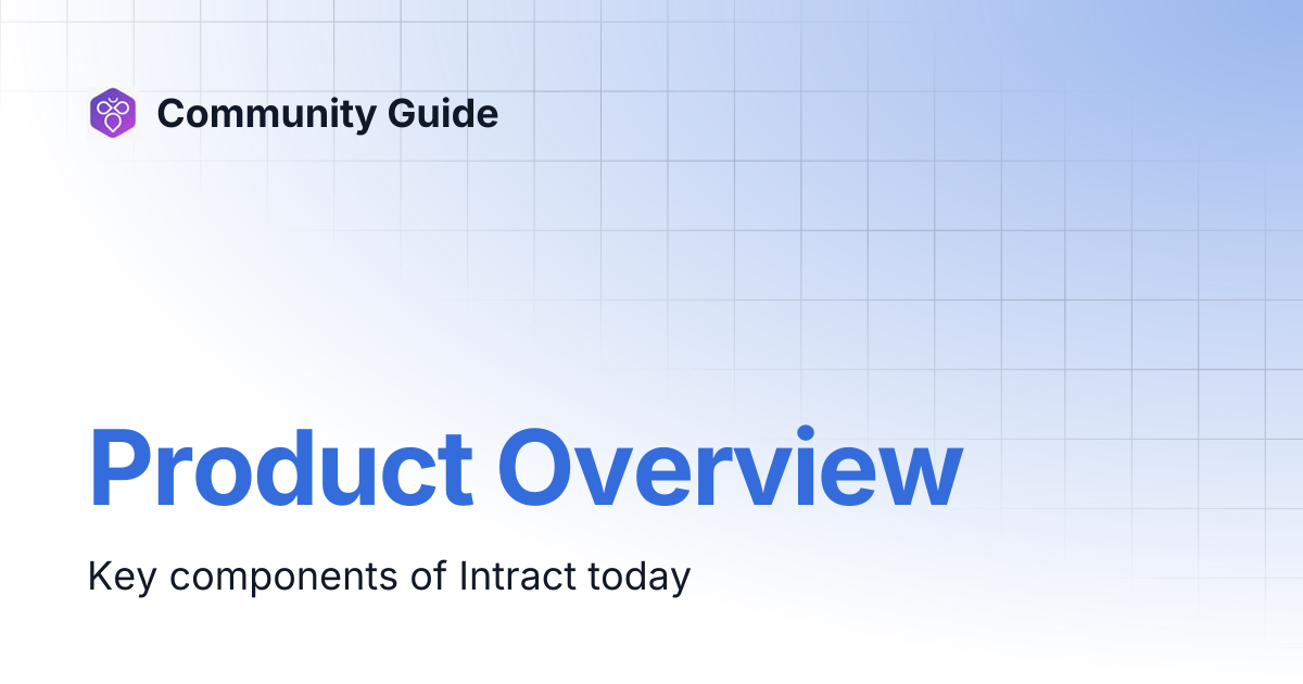 Product Overview | Community Guide